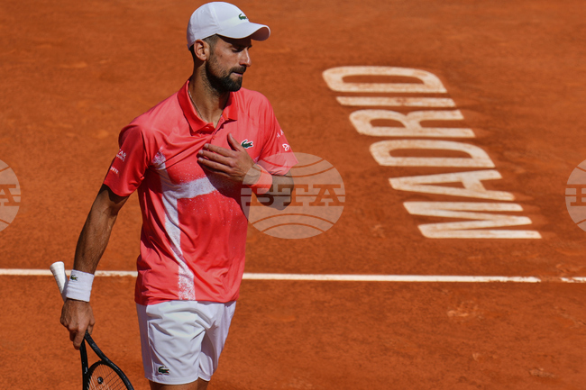 Трикратният шампион Новак Джокович отпадна във втория кръг на турнира по тенис от сериите "Мастърс" в Мадрид
