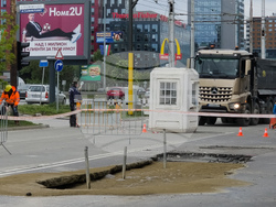 Булевард „Цариградско шосе“ - пропадане на пътя