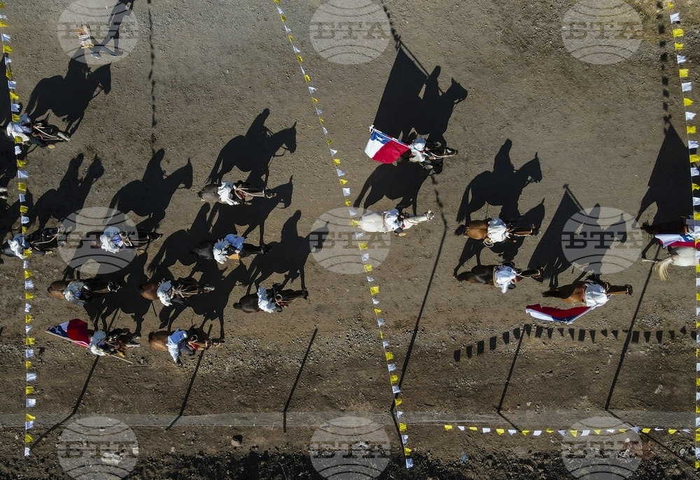APTOPIX Chile Horseback Procession