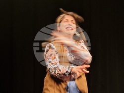 „Три за щастие“, авторски спектакъл на Ана Батева, е първата премиера на новата сцена „Спам“, снимка – Даниел Димитров/БТА