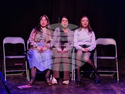 „Три за щастие“, авторски спектакъл на Ана Батева, е първата премиера на новата сцена „Спам“, снимка – Даниел Димитров/БТА