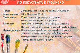 Обща изложба и кръгла маса с участието на 12 национални училища по изкуствата организират днес и утре в Троянско