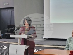 Представяне на книгата „С воля и отдаденост“ в НВИМ.На снимката: Доц. д-р Соня Пенкова. Снимка: Ваня Сухарова/БТА