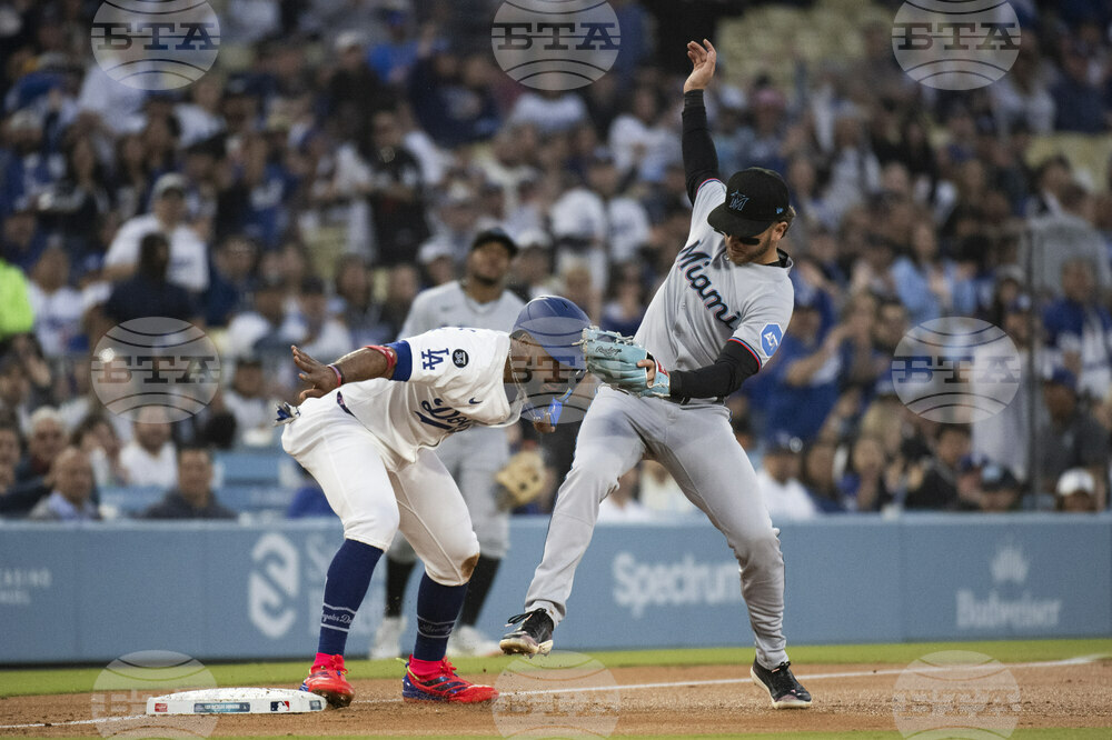 Marlins Dodgers Baseball