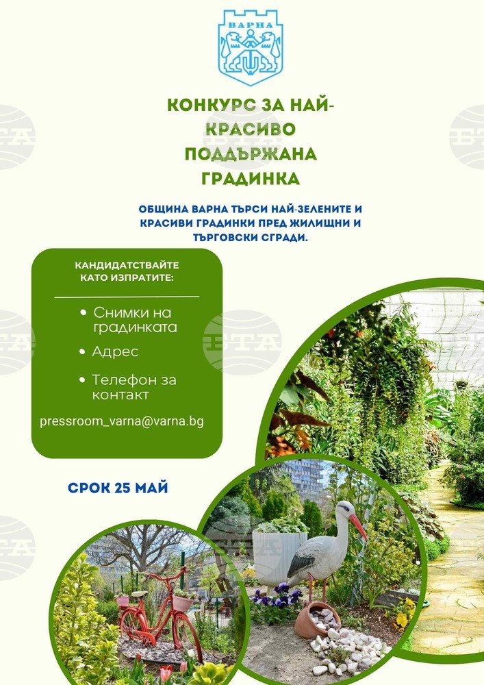 Вече има постъпили предложения в конкурса на Община Варна за най-красиво поддържана градинка
