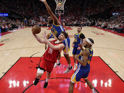 APTOPIX Warriors Rockets Basketball