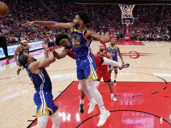 APTOPIX Warriors Rockets Basketball