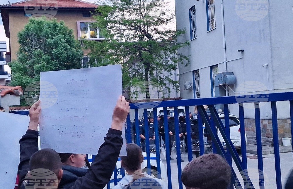 Хасково - протест - полицейска намеса