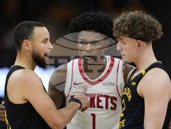 APTOPIX Rockets Warriors Basketball