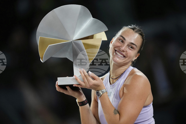 Арина Сабаленка се справи с Коко Гоф и спечели титлата на турнира по тенис в Мадрид