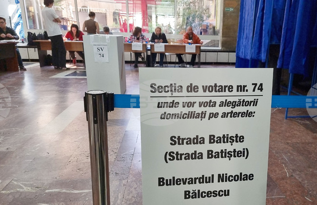 Избирателната активност на първия тур на президентските избори в Румъния към 14:00 ч. е 28,65 процента