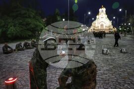 Водосвет на знамената светини - репетиция