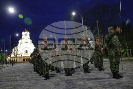 Водосвет на знамената светини - репетиция