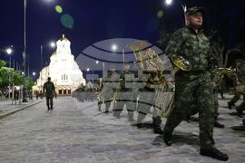 Водосвет на знамената светини - репетиция