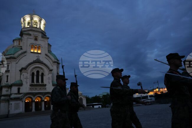 Водосвет на знамената светини - репетиция