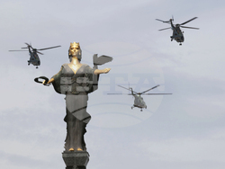 Вертолети - подготовката и провеждането на военния парад на 6 май