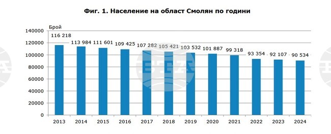 С отрицателен естествен прираст са всички общини в област Смолян през 2024 година