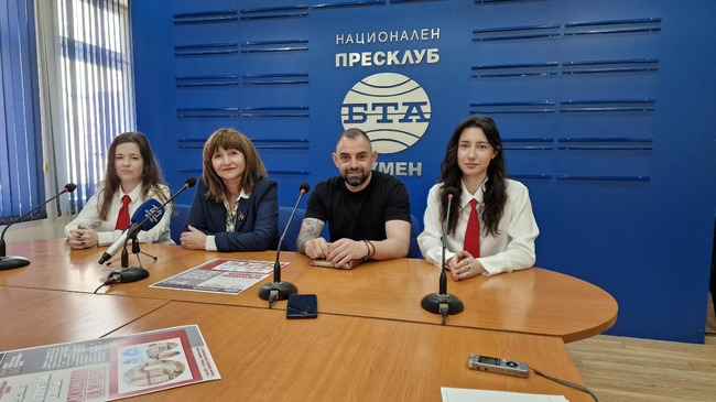 Пресконференция по повод благотворителна изложба в Народното събрание на ученици в профил „Изобразително изкуство" в СУ „Сава Доброплодни", гр. Шумен