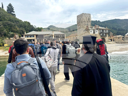 Света гора - ферибот - епископ Герасим - манастир „Св. вмчк. Георги Зограф“