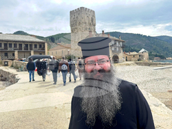 Света гора - ферибот - епископ Герасим - манастир „Св. вмчк. Георги Зограф“