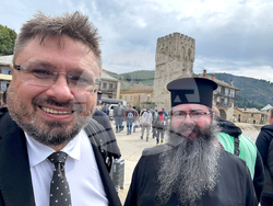 Света гора - ферибот - епископ Герасим - манастир „Св. вмчк. Георги Зограф“