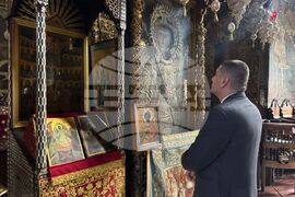 Гърция - Света гора - Зографски манастир - българска делегация - свети Георги - чудотворни икони