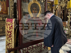 Гърция - Света гора - Зографски манастир - българска делегация - свети Георги - чудотворни икони