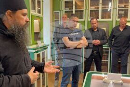 Гърция - Света гора - Зографски манастир - българска делегация - библиотека - посещение