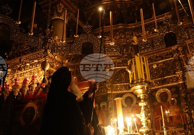 Гърция - Света гора - Зографски манастир - българска делегация - нощно бдение