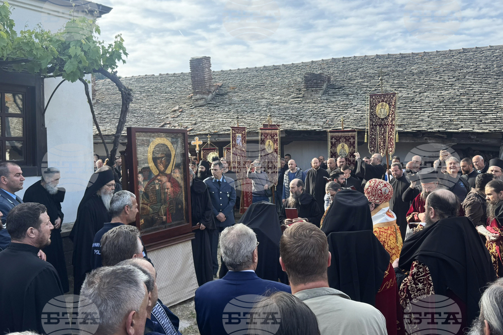 Гърция - Света гора - Зографски манастир - литийно шествие