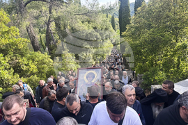 Гърция - Света гора - Зографски манастир - литийно шествие