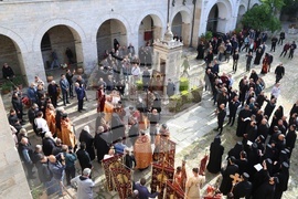 Гърция - Света гора - Зографски манастир - литийно шествие