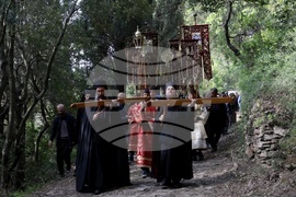 Гърция - Света гора - Зографски манастир - литийно шествие