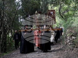 Гърция - Света гора - Зографски манастир - литийно шествие