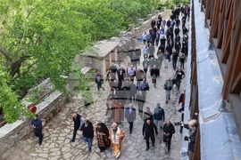 Гърция - Света гора - Зографски манастир - литийно шествие