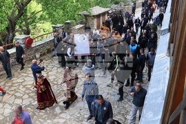 Гърция - Света гора - Зографски манастир - литийно шествие