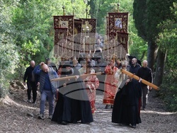 Гърция - Света гора - Зографски манастир - литийно шествие