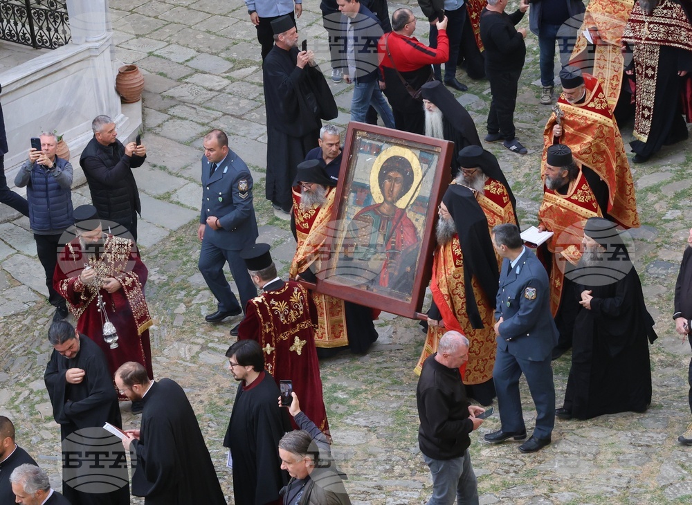 Гърция - Света гора - Зографски манастир - литийно шествие
