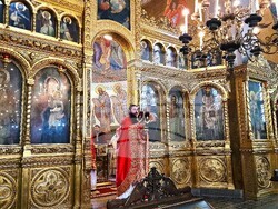 Българският патриарх и софийски митрополит Даниил отслужи литургия в храма „Св. великомъченик Георги Победоносец" в София, снимка – Даниел Димитров/БТА