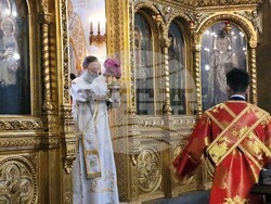 Българският патриарх и софийски митрополит Даниил отслужи литургия в храма „Св. великомъченик Георги Победоносец" в София, снимка – Даниел Димитров/БТА