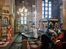 Българският патриарх и софийски митрополит Даниил отслужи литургия в храма „Св. великомъченик Георги Победоносец" в София, снимка – Даниел Димитров/БТА