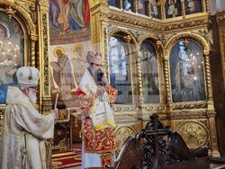 Българският патриарх и софийски митрополит Даниил отслужи литургия в храма „Св. великомъченик Георги Победоносец" в София, снимка – Даниел Димитров/БТА