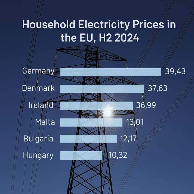 Eurostat: Bulgaria Posts EU’s Second-Lowest Household Power Price in H2 2024