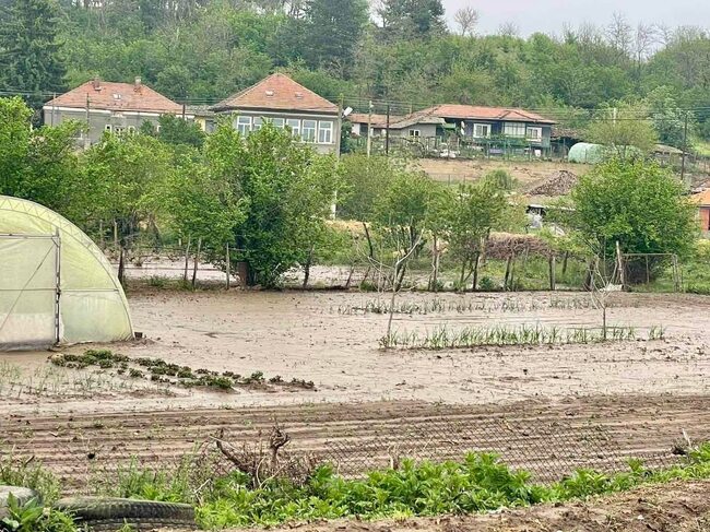 Силният дъжд, който е валял снощи, е наводнил улици и къщи в силистренското село Смилец
