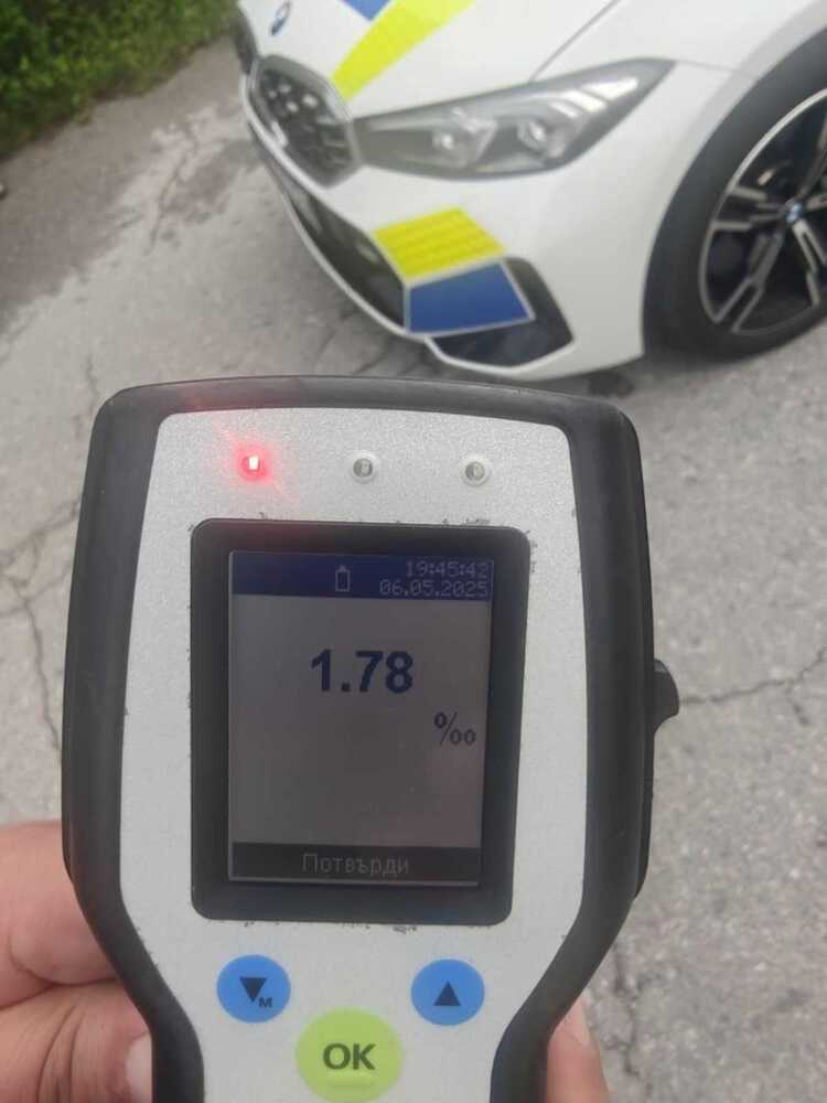 Шофьор с отчетени 2,57 промила алкохол е установен при полицейска проверка в Сливен