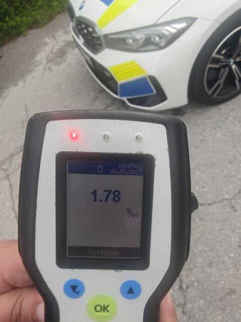 Шофьор с отчетени 2,57 промила алкохол е установен при полицейска проверка в Сливен