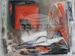 Картина на Енчо Пиронков. Снимка: Организаторите на изложбата „Енчо Пиронков – живопис – колекция Банови“ 