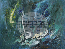 Картина на Енчо Пиронков. Снимка: Организаторите на изложбата „Енчо Пиронков – живопис – колекция Банови“ 