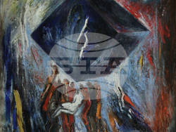 Картина на Енчо Пиронков. Снимка: Организаторите на изложбата „Енчо Пиронков – живопис – колекция Банови“ 