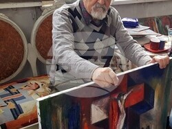 Картина на Енчо Пиронков. Снимка: Организаторите на изложбата „Енчо Пиронков – живопис – колекция Банови“ 